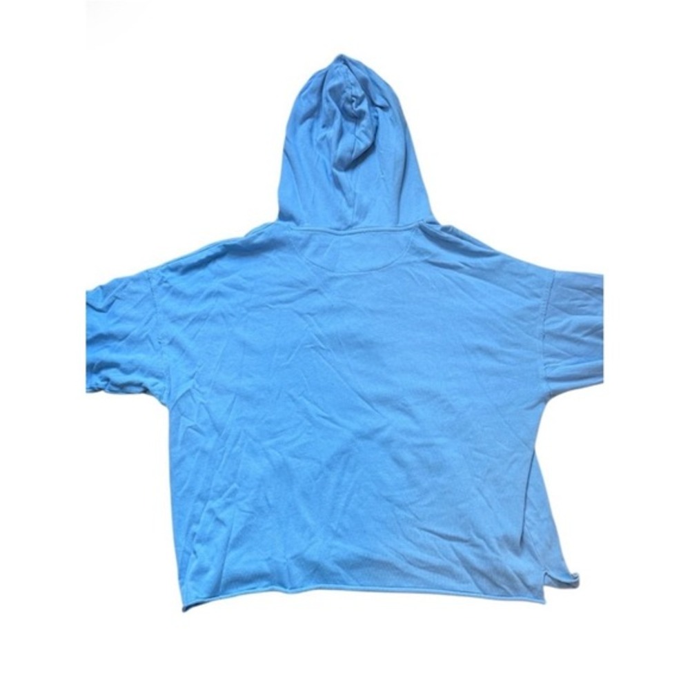 aerie Light Blue Sunday Soft Lace-Up Oversized Hoodie L Layering Coastal - Picture 3 of 7